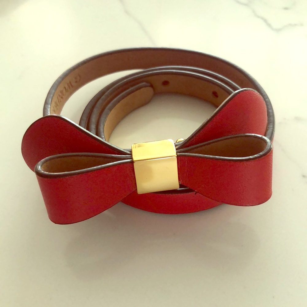 NEW C. wonder Red Bow gold Belt